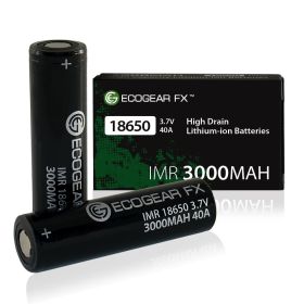 18650 IMR High Drain Flat Top Lithium-ion Batteries (2-Pieces)
