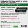 18650 Button-Top Rechargeable Batteries with PCB  [2-Pack]