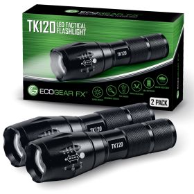 TK120 Compact LED Tactical Flashlight (Option: 2-Pack)
